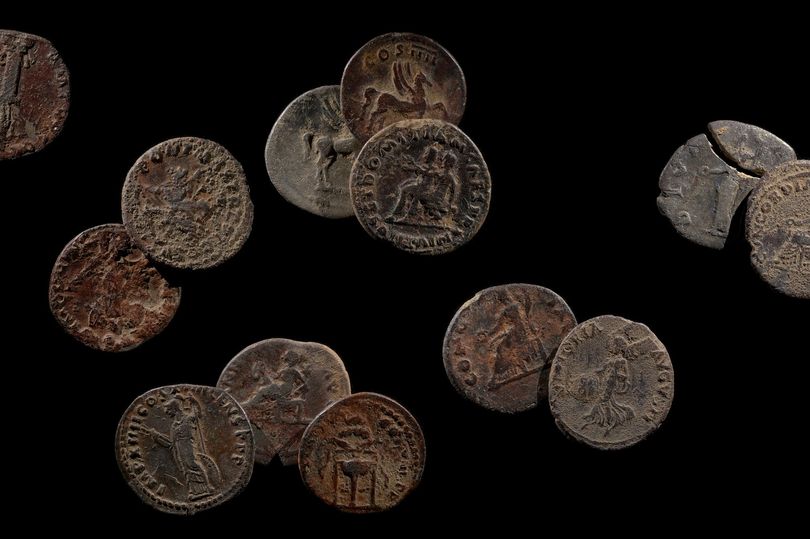 The Roman silver coin hoard was discovered by Wayne Jones