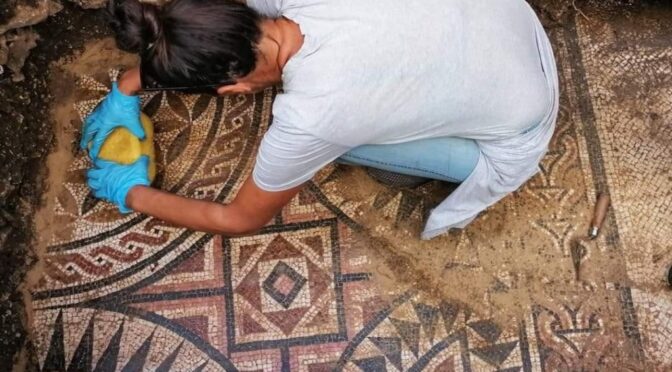 Roman Mosaic Found Under Street of Hvar in Croatia