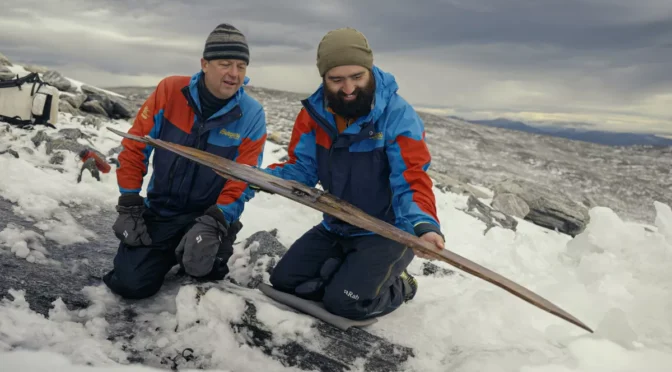 Iron Age skis buried under ice reunited after 1,300 years apart