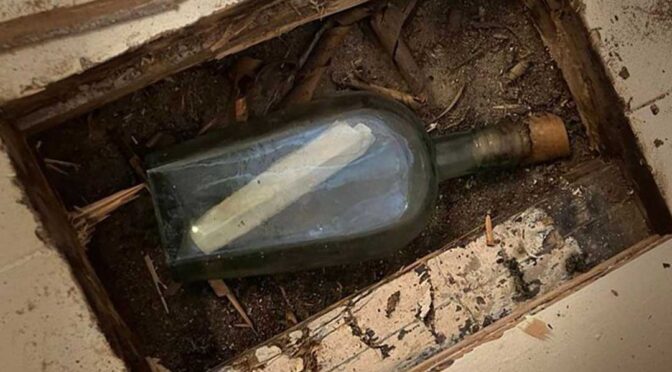 135-Year-Old Message In A Bottle Found In Floorboards – Amazing Victorian Time Capsule