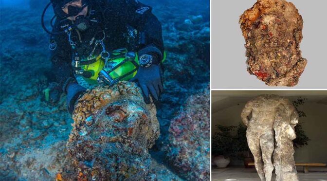 Hercules Head Unearthed in 2,000-Year-Old Shipwreck Treasure Trove