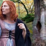 Ancient Celtic Woman in Fancy Clothes Buried in a Hollow Tree Trunk
